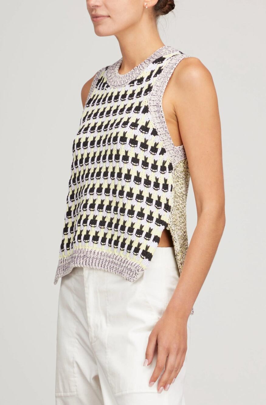 Stine Goya Greta Multicolor Knitted Sleeveless Sweater Vest Size XS